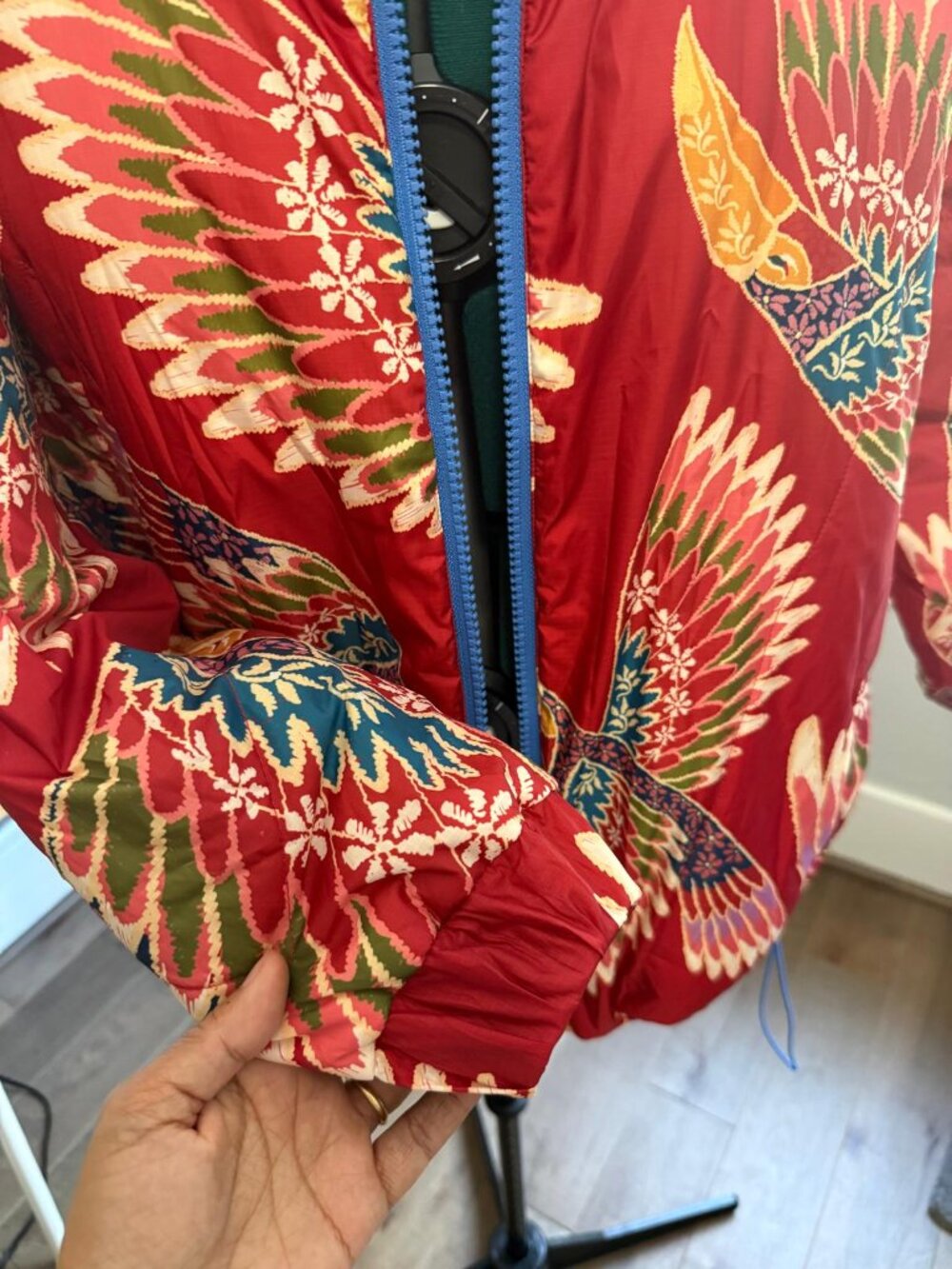 Farm Rio Tucanes Reversible Puffer Jacket - Size XS - Picture 3 of 7